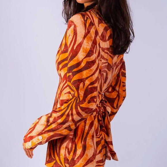 MINKPINK Goldie Blazer In Animal in size Small REVOLVE SPECIAL mrsp$170 - Picture 4 of 5